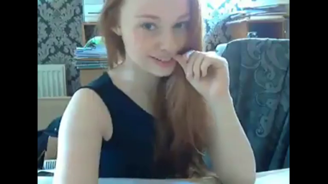 Sexy Red head on omegle with great body flashes everything