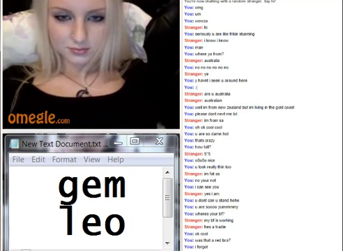 Hottest Blonde Teen ever on Omegle showing big tits and pussy