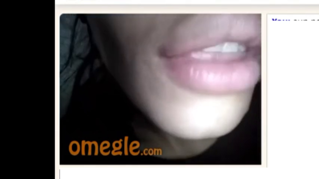 Omegle Slut with dick sucking lips begging for a facial